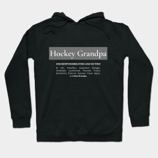 Hockey Grandpa Responsibilities (Dark) Hoodie